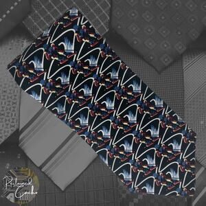 Skiing Repeat Black Tie